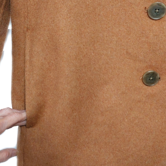 ▪︎SOLD▪︎Banana Republic Womens Wool Blend Chestnut Double Face Top Coat Sz XL - Picture 5 of 10